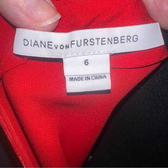 Diane von Furstenberg Sophia Dress Size 6 Silk Halter Gown Poppy Red Strappy - Picture 12 of 16